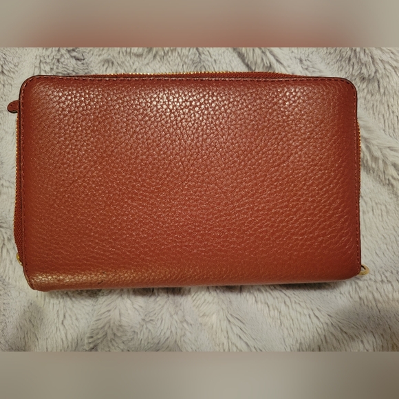 Michael Kors Double Zip Brown Jet Set Large Continental Leather Wallet - Picture 9 of 12